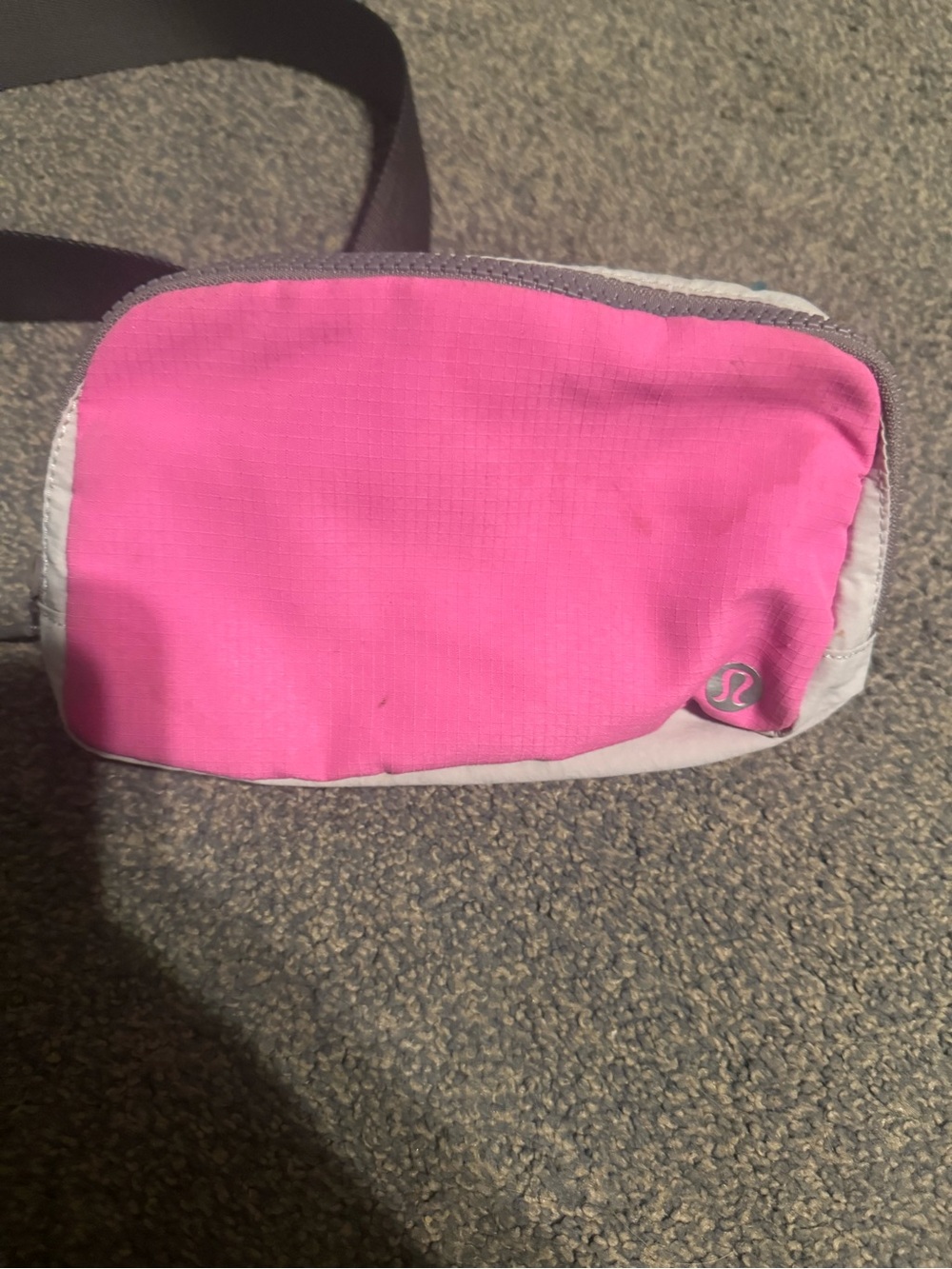 lululemon athletica Hot Pink and Light Gray Crossbody Belt Bag